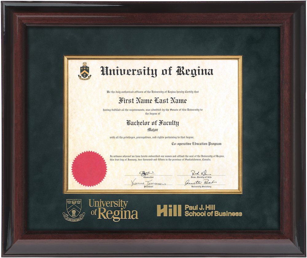 Executive Deluxe Diploma Frame (Hill) University of Regina Diploma Frames